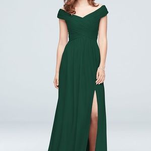 David’s Bridal bridesmaid dress, juniper green, size 12